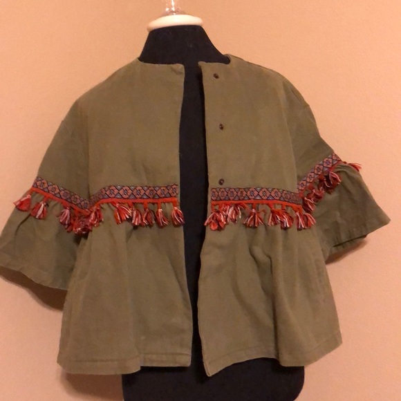 green denim jacket zara